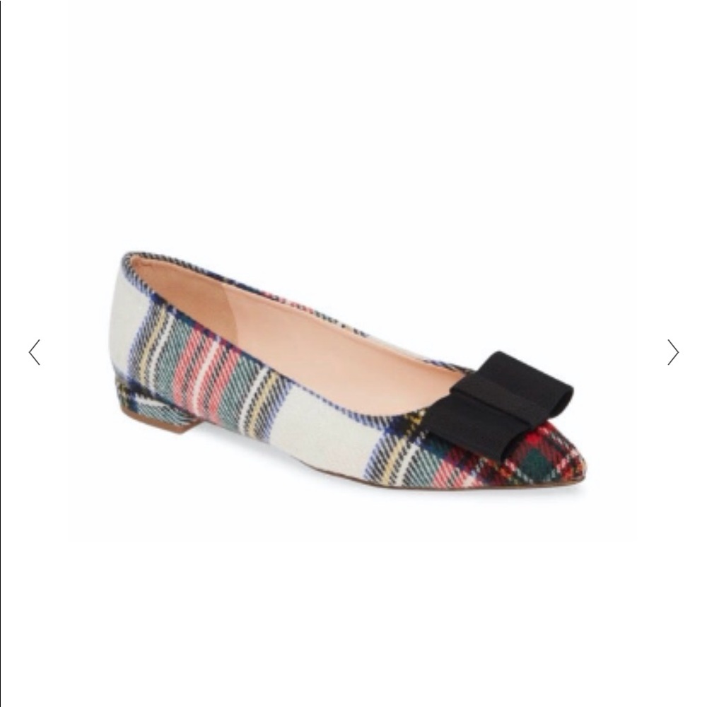 J. Crew tartan pointy flats